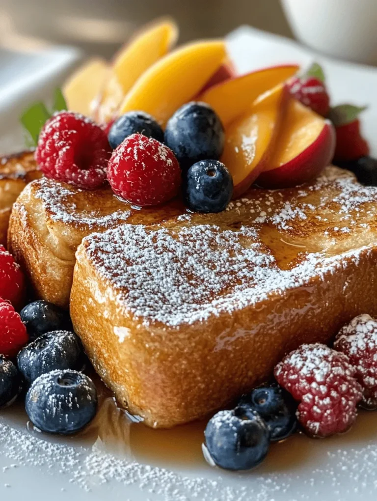 French toast is a breakfast classic loved by many for its simplicity and comforting flavors. This dish, often associated with lazy Sunday mornings and family gatherings, is more than just a way to use up stale bread; it represents a culinary tradition that transcends boundaries. Originating from the need to minimize food waste, French toast has evolved into a gourmet experience enjoyed around the world. With its soft, custardy interior and golden exterior, it’s a dish that can easily be adapted to suit personal tastes and dietary preferences.