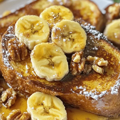 Welcome to a culinary delight that is sure to elevate your breakfast experience: Bananas Foster French Toast made with homemade banana bread. This dish is not just a meal; it’s an indulgent escape into a world of sweet, caramelized bananas, warm, comforting bread, and a delightful sauce that elevates the humble French toast to a new level of sophistication. The combination of flavors and textures in this recipe makes it a favorite among breakfast lovers and brunch enthusiasts alike.