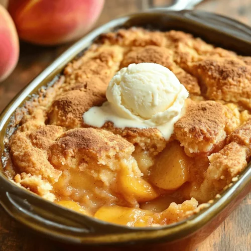 Peach cobbler stands as a quintessential Southern dessert, evoking memories of warm summer days and family gatherings. This delightful dish, characterized by its luscious peaches and flaky crust, is more than just a dessert; it’s a comforting slice of home, bringing to mind the joy of sharing sweet treats with loved ones. Whether served warm with a scoop of vanilla ice cream or enjoyed on its own, peach cobbler is a favorite across the South and beyond.