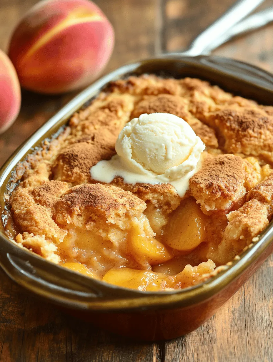 Peach cobbler stands as a quintessential Southern dessert, evoking memories of warm summer days and family gatherings. This delightful dish, characterized by its luscious peaches and flaky crust, is more than just a dessert; it’s a comforting slice of home, bringing to mind the joy of sharing sweet treats with loved ones. Whether served warm with a scoop of vanilla ice cream or enjoyed on its own, peach cobbler is a favorite across the South and beyond.