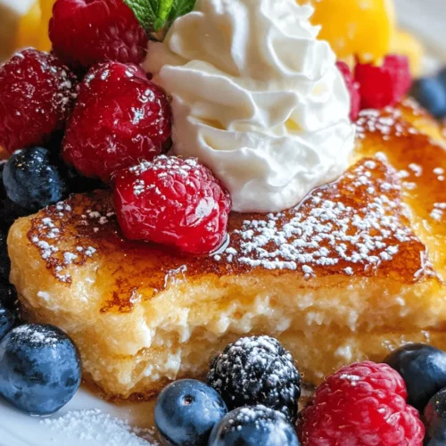 At the heart of any great French toast is the bread used, and for Overnight Crème Brûlée French Toast, quality French bread is essential. This type of bread is characterized by its crusty exterior and soft, airy interior, which allows it to soak up the custard mixture without turning mushy. The unique texture of French bread creates the perfect vessel for the rich custard, ensuring each slice is infused with flavor and retains a delightful chewiness after baking.
