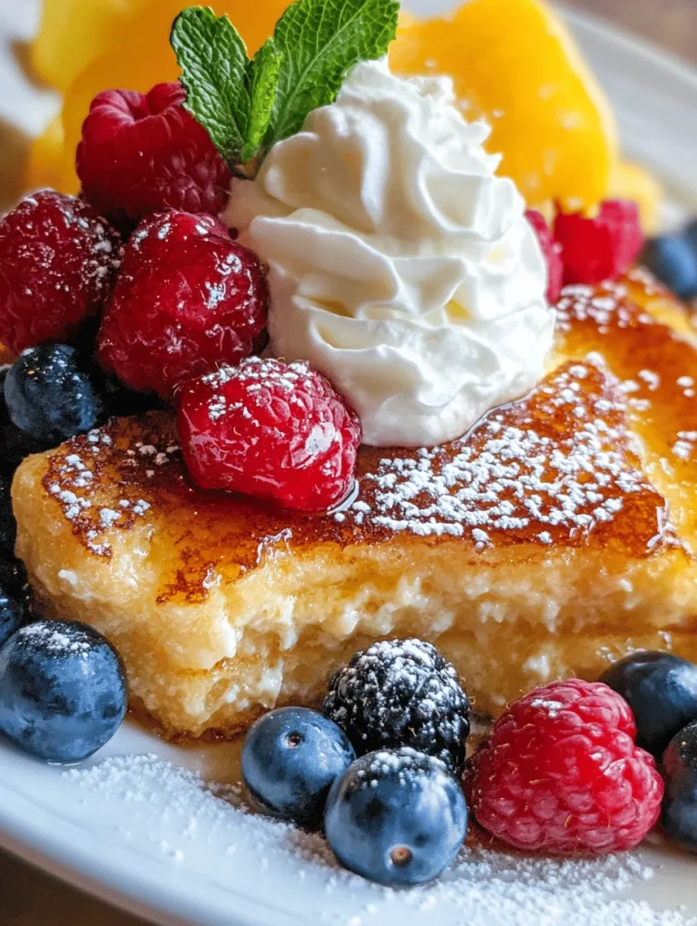 At the heart of any great French toast is the bread used, and for Overnight Crème Brûlée French Toast, quality French bread is essential. This type of bread is characterized by its crusty exterior and soft, airy interior, which allows it to soak up the custard mixture without turning mushy. The unique texture of French bread creates the perfect vessel for the rich custard, ensuring each slice is infused with flavor and retains a delightful chewiness after baking.