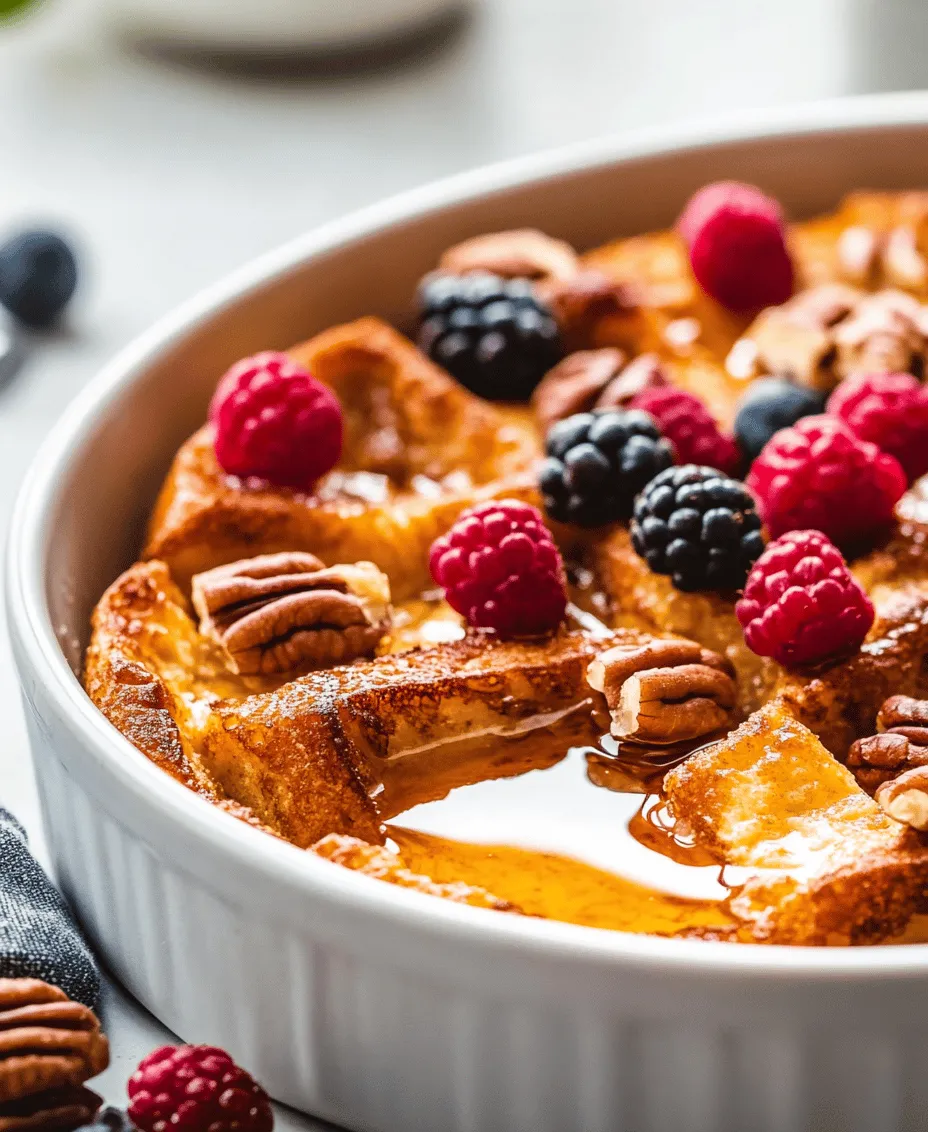 Breakfast casseroles have become a staple in many households, cherished for their convenience and comfort. These hearty dishes allow you to prepare a fulfilling breakfast in advance, saving time in the morning and providing a satisfying meal for family and friends. Among the various breakfast casseroles, the Overnight French Toast Casserole stands out as a delicious and versatile option that combines the classic flavors of French toast with the ease of a make-ahead dish.