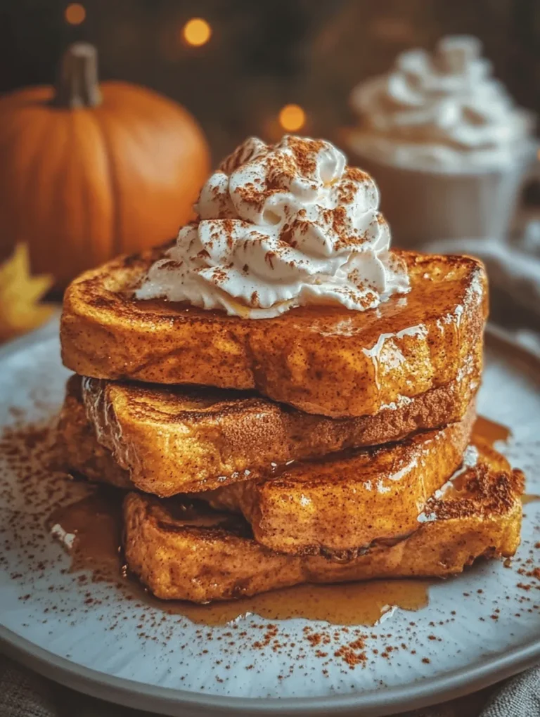 As the leaves turn and the air becomes crisper, the allure of pumpkin-flavored recipes emerges, capturing the essence of fall in every bite. Pumpkin-based dishes evoke a sense of nostalgia, warmth, and comfort, making them a staple in many households during the autumn season. Among these delightful creations, Pumpkin Pie French Toast stands out as a comforting breakfast option that seamlessly marries the beloved flavors of pumpkin pie with the classic breakfast favorite, French toast.