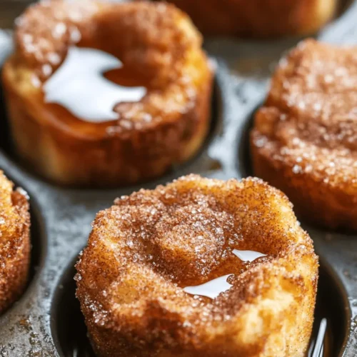 Cinnamon Sugar French Toast Muffins are the perfect blend of two beloved breakfast favorites: the classic French toast and the convenience of muffins. This delightful recipe transforms the iconic flavors of French toast into bite-sized treats that are not only delicious but also incredibly easy to make. Imagine waking up to the warm, inviting scent of cinnamon wafting through your kitchen, as these golden, fluffy muffins bake to perfection. Whether you’re hosting a brunch gathering, looking for a quick breakfast option, or simply craving something sweet, these muffins deliver comfort and satisfaction in every bite.