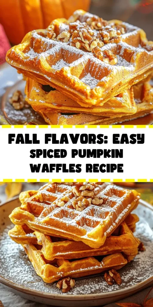 Indulge in the cozy flavors of fall with these spiced pumpkin waffles! Made with a delightful mix of all-purpose and whole wheat flour, this recipe combines pumpkin puree, warm spices, and a touch of brown sugar for a tasty breakfast treat. Quick to prepare in just 25 minutes, these waffles are perfect for a weekend brunch or a quick morning pick-me-up. Serve warm with maple syrup, whipped cream, or your favorite toppings for an extra special touch!
