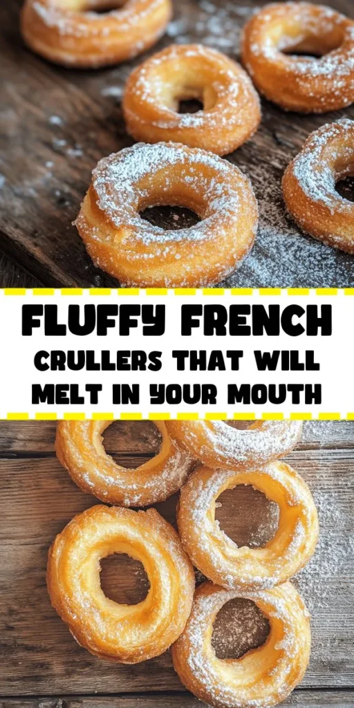 Indulge in the light and airy goodness of fluffy French crullers with this easy recipe! Made with simple ingredients like butter, flour, eggs, and a hint of nutmeg, these delicious donuts are deep-fried to golden perfection and finished with a smooth glaze. Perfect for breakfast or a sweet snack, they’re sure to impress your family and friends. Try making them today for a delightful treat that’s sure to satisfy your sweet tooth!