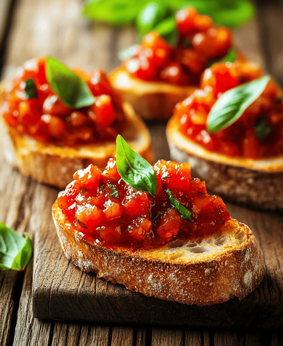 Bruschetta, a classic Italian appetizer, has captivated food lovers around the world with its crunchy toasted bread topped with an array of delicious ingredients. Traditionally adorned with fresh tomatoes, garlic, olive oil, and basil, bruschetta offers a perfect balance of textures and flavors. However, today we’re introducing a delightful twist on this beloved appetizer: Tomato Jam Bruschetta. This innovative recipe combines the savory essence of traditional bruschetta with the sweet, rich flavors of homemade tomato jam, creating a unique culinary experience that is both satisfying and memorable.