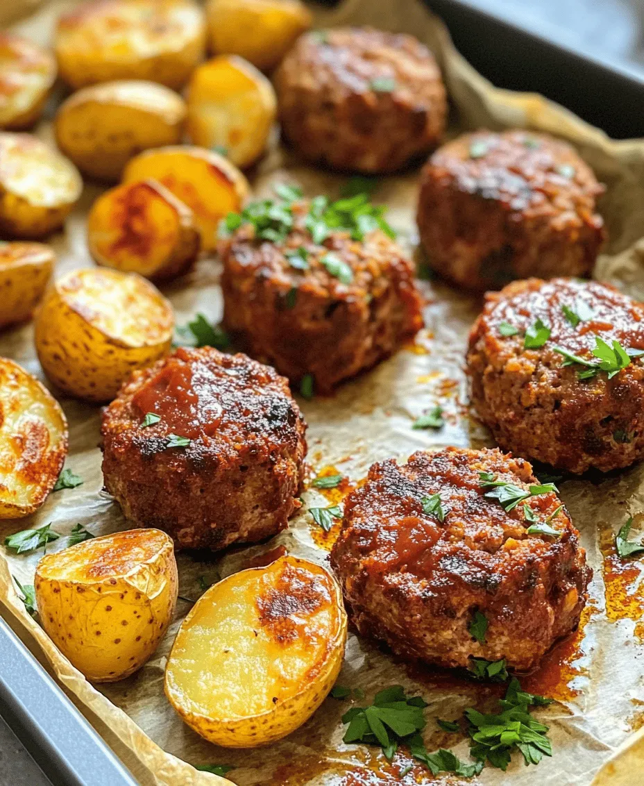 Are you on the lookout for a hearty, family-friendly meal that can be prepared with minimal effort? Look no further than the Savory Sheet Pan Mini Meatloaf & Crispy Roasted Potatoes. This delightful dish not only satisfies hunger but also brings comfort and nostalgia to the dinner table. The mini meatloaves, with their rich flavors and tender textures, paired with perfectly roasted potatoes, create a balanced meal that appeals to both children and adults alike.