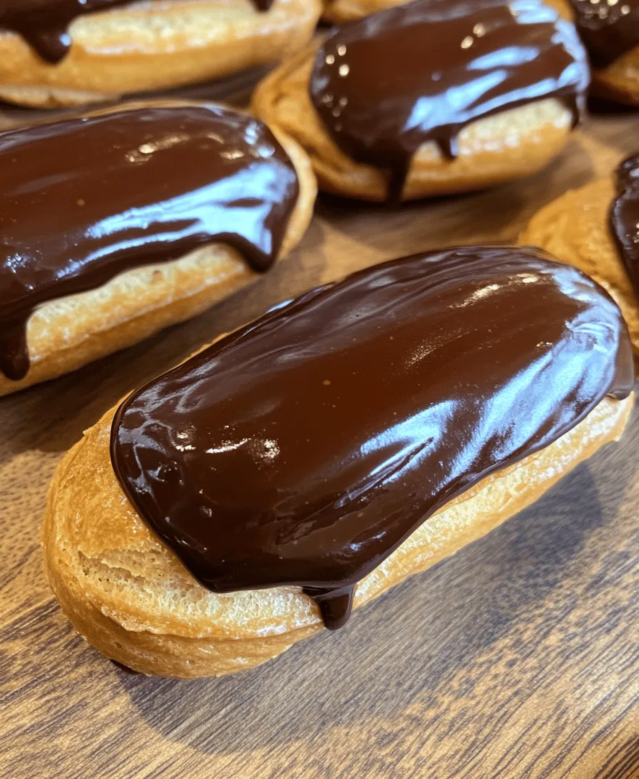 Chocolate éclairs are one of the most beloved French pastries, celebrated for their delightful combination of textures and flavors. A delicate choux pastry filled with rich pastry cream and topped with a glossy chocolate glaze, these treats are not only a feast for the eyes but also a sublime indulgence for the palate. The allure of homemade pastries like chocolate éclairs lies in the craftsmanship involved; the process of creating these elegant desserts is as rewarding as the final product itself.