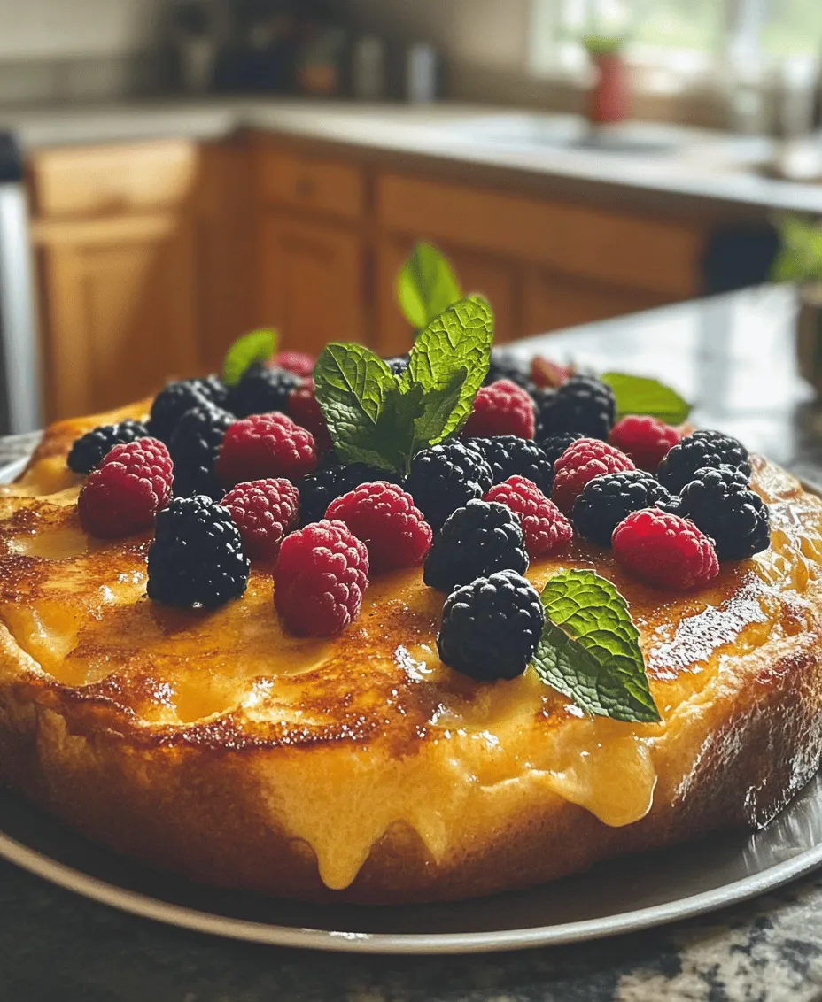 Overnight Crème Brûlée French Toast is a delightful breakfast dish that takes the indulgent flavors of a classic French dessert and transforms them into a luxurious morning treat. Imagine waking up to the aroma of sweet, caramelized sugar mingling with the comforting scent of fresh bread—this dish is not just a meal; it’s a culinary experience. By combining the creamy richness of custard with the airy texture of challah bread, this recipe promises to elevate your breakfast game, making it perfect for special occasions, family gatherings, or leisurely weekend brunches.