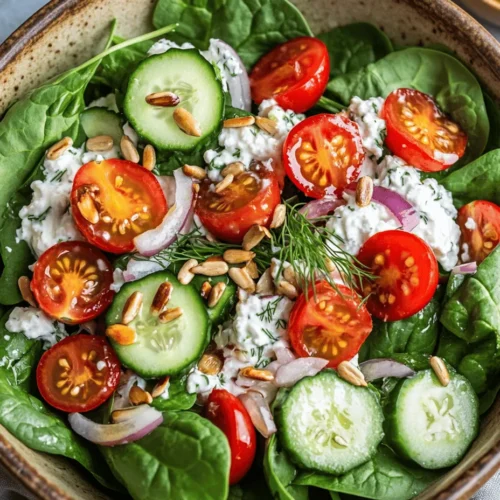 In the realm of healthy eating, finding recipes that are both nutritious and delicious can often feel like a daunting task. Enter the Creamy Cottage Cheese & Spinach Delight, a dish that seamlessly combines wholesome ingredients to create a light, refreshing meal or side dish. This recipe is not just easy to make; it is also packed with health benefits, making it an ideal choice for anyone looking to boost their nutrient intake without sacrificing flavor.
