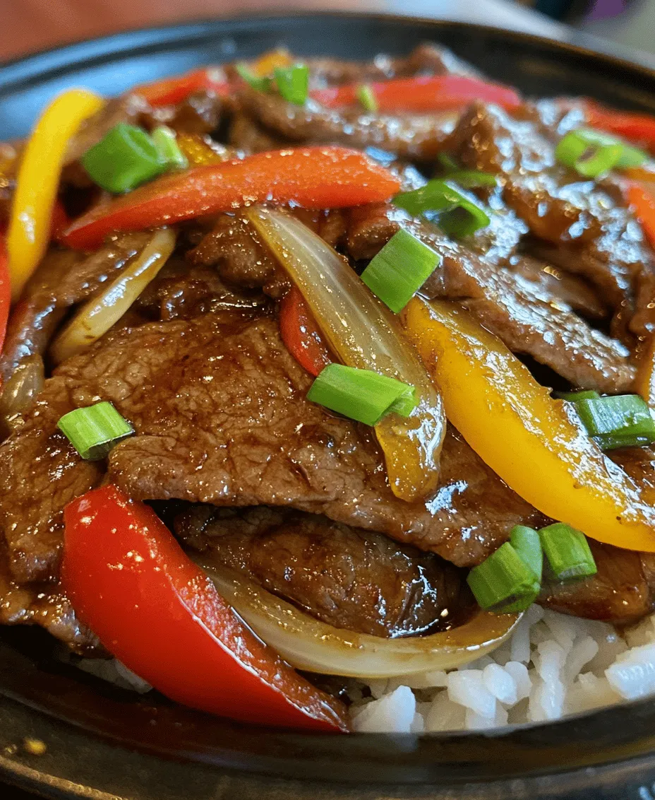 Sizzling Chinese Beef and Onion Stir-Fry is a vibrant and flavorful dish that exemplifies the artistry of Chinese cooking. This dish not only tantalizes the taste buds but also offers a beautiful presentation with its colorful ingredients and enticing aroma. Stir-frying, a quintessential technique in Chinese cuisine, allows for quick cooking while preserving the freshness and nutrients of the ingredients. The combination of tender flank steak and sweet onions, enhanced by a blend of savory sauces, creates a dish that is both satisfying and delicious.