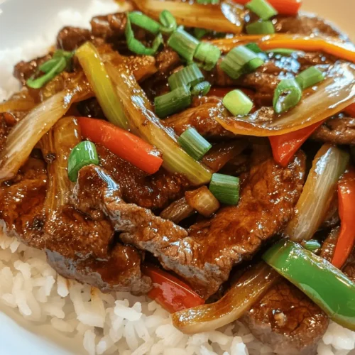Sizzling Chinese Beef and Onion Stir-Fry is a vibrant and flavorful dish that exemplifies the artistry of Chinese cooking. This dish not only tantalizes the taste buds but also offers a beautiful presentation with its colorful ingredients and enticing aroma. Stir-frying, a quintessential technique in Chinese cuisine, allows for quick cooking while preserving the freshness and nutrients of the ingredients. The combination of tender flank steak and sweet onions, enhanced by a blend of savory sauces, creates a dish that is both satisfying and delicious.