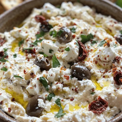 Are you looking to elevate your appetizer game with a dish that marries simplicity with gourmet flair? Look no further than the Creamy Feta & Olive Delight Spread. This rich and flavorful spread captures the essence of Mediterranean cuisine and is perfect for a variety of occasions, whether it be a casual get-together, a formal dinner party, or a simple afternoon snack.