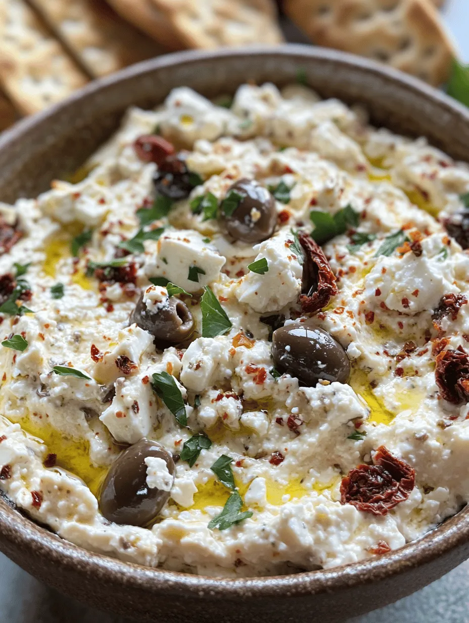 Are you looking to elevate your appetizer game with a dish that marries simplicity with gourmet flair? Look no further than the Creamy Feta & Olive Delight Spread. This rich and flavorful spread captures the essence of Mediterranean cuisine and is perfect for a variety of occasions, whether it be a casual get-together, a formal dinner party, or a simple afternoon snack.