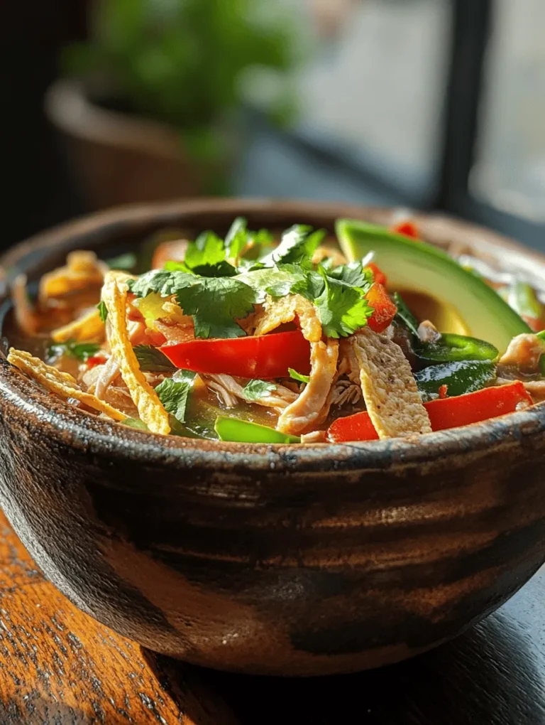 Warm and zesty chicken tortilla soup is a delightful dish that perfectly balances comforting flavors with a vibrant twist. This hearty soup is not only a feast for the eyes with its colorful presentation but also a warm hug in a bowl that can brighten any day. Whether it’s a chilly winter evening or a breezy summer night, chicken tortilla soup serves as the perfect meal. Its zesty profile is complemented by the crunch of tortilla chips, making it an ideal choice for family gatherings, casual dinners, or even a quick weeknight meal.