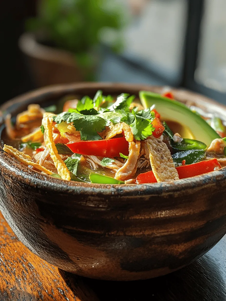 Warm and zesty chicken tortilla soup is a delightful dish that perfectly balances comforting flavors with a vibrant twist. This hearty soup is not only a feast for the eyes with its colorful presentation but also a warm hug in a bowl that can brighten any day. Whether it’s a chilly winter evening or a breezy summer night, chicken tortilla soup serves as the perfect meal. Its zesty profile is complemented by the crunch of tortilla chips, making it an ideal choice for family gatherings, casual dinners, or even a quick weeknight meal.