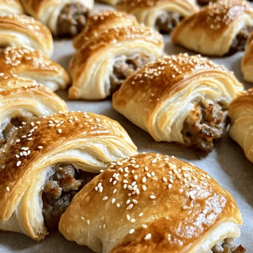Savory snacks have a unique ability to bring people together, serving as the perfect accompaniment to gatherings, parties, or cozy evenings at home. Among the many options available, Savory Sausage Cream Cheese Crescents stand out as a delightful combination of flavors and textures that are certain to impress. These bite-sized treats feature a crispy, flaky exterior enveloping a rich, creamy filling that tantalizes the taste buds. They are not only easy to prepare but also versatile enough to adapt to various occasions, making them a go-to recipe for both novice cooks and seasoned chefs alike.
