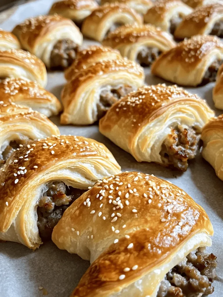 Savory snacks have a unique ability to bring people together, serving as the perfect accompaniment to gatherings, parties, or cozy evenings at home. Among the many options available, Savory Sausage Cream Cheese Crescents stand out as a delightful combination of flavors and textures that are certain to impress. These bite-sized treats feature a crispy, flaky exterior enveloping a rich, creamy filling that tantalizes the taste buds. They are not only easy to prepare but also versatile enough to adapt to various occasions, making them a go-to recipe for both novice cooks and seasoned chefs alike.