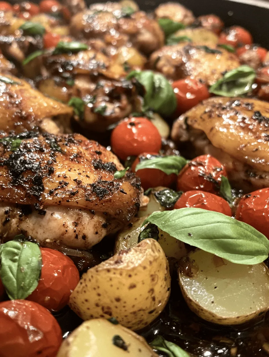 Savory Italian Chicken & Potatoes is a meal that warms the heart and satisfies the soul, making it a cherished dish in family kitchens and festive gatherings alike. This delightful recipe combines tender chicken thighs, creamy baby potatoes, and juicy cherry tomatoes, all infused with aromatic herbs and spices that echo the warmth of Italian cuisine. The easy preparation method ensures that even novice cooks can create this dish, making it an ideal choice for family dinners or special occasions.