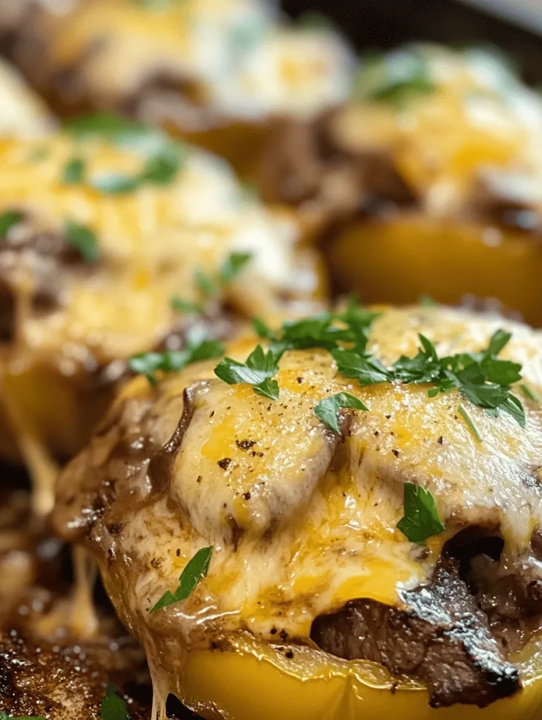 When making Philly Cheesesteak Loaded Stuffed Peppers, the first step is preparing your bell peppers. Choose large, firm peppers, as they will hold the filling well and provide a sturdy base. Begin by slicing the tops off the peppers and removing the seeds and membranes. This step is crucial for even cooking and ensuring that the filling has enough room to expand without overwhelming the pepper. The absence of seeds and membranes also reduces bitterness and allows the flavors of the filling to shine through. For convenience, you can use red, green, yellow, or orange peppers, depending on your color preference and taste.