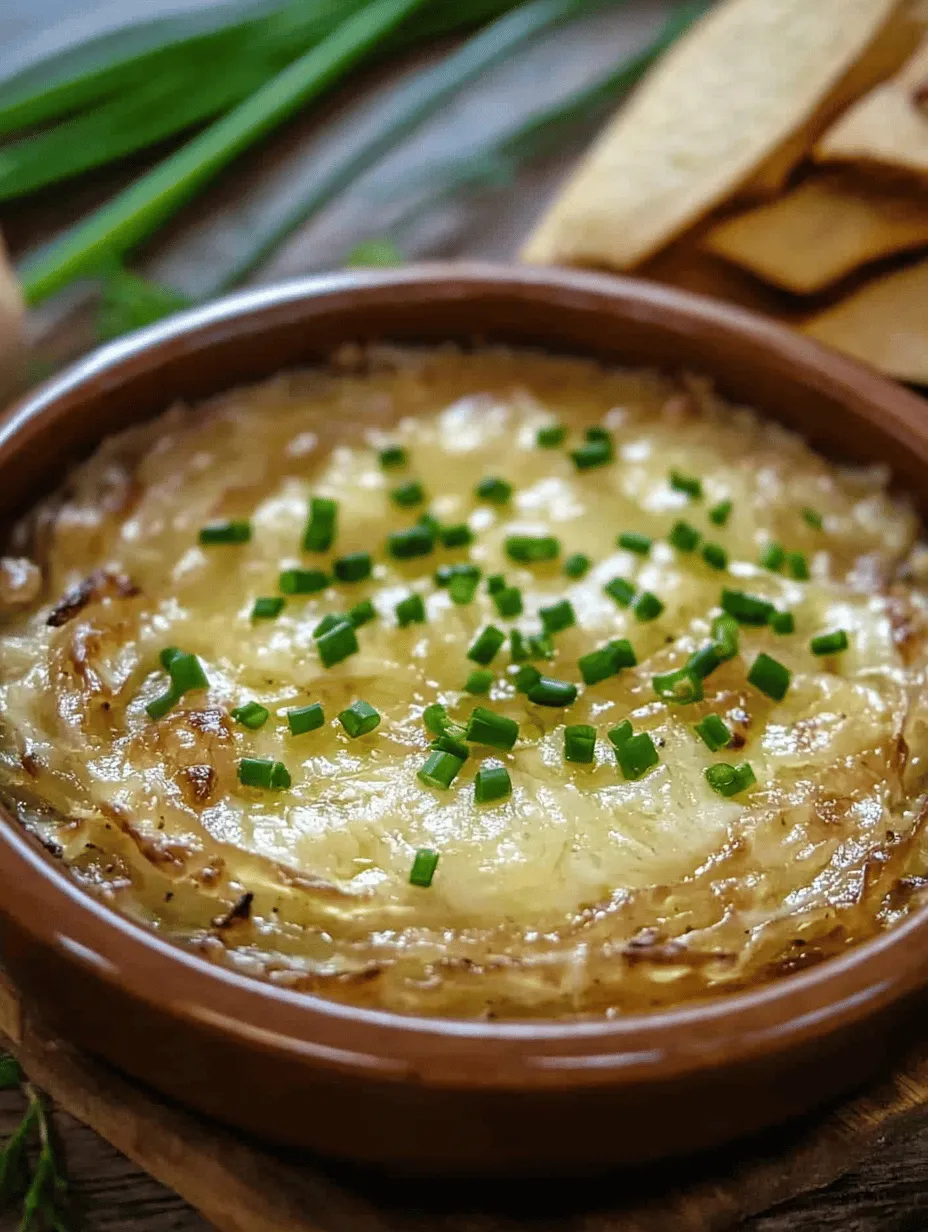 When it comes to hosting gatherings and parties, nothing quite compares to the allure of cheesy dips. They are the ultimate crowd-pleasers, effortlessly bringing people together as they gather around a table, chips in hand, eager to dive into a warm, gooey offering. One such dip that stands out in the realm of cheesy delights is the Cheesy Caramelized Onion Delight. This recipe is a perfect blend of creamy textures and savory flavors, making it an irresistible choice for any occasion.