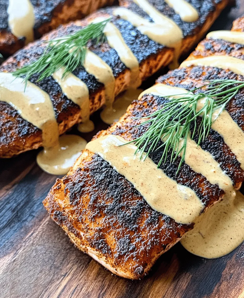 If you're looking to elevate your dinner game with a dish that's as vibrant as it is delicious, look no further than Sizzling Blackened Salmon with Creamy Dijon Delight. This culinary masterpiece combines the bold flavors of blackened salmon with a rich, creamy sauce that is sure to tantalize your taste buds. Not only does this dish boast a striking visual appeal—featuring a crispy, charred exterior and a luscious drizzle of creamy sauce—but it also offers a delightful symphony of flavors, balancing the smoky heat from the spices with the tangy richness of Dijon mustard.