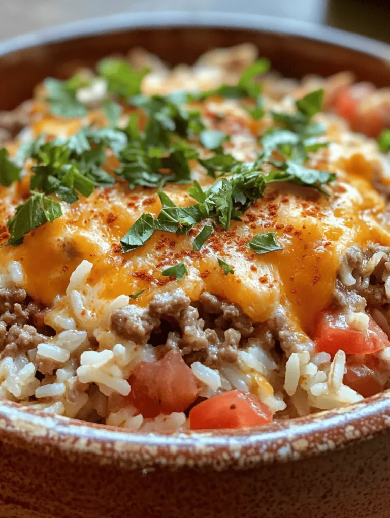 Comfort food holds a special place in the hearts and homes of many families. It evokes feelings of nostalgia, warmth, and a sense of belonging. These dishes are often associated with cherished memories, family gatherings, and the simple joy of sharing a meal together. Among the plethora of comfort foods, the Cheesy Hamburger & Rice Casserole stands out as a quintessential choice for weeknight dinners and casual get-togethers. Its rich flavors, creamy texture, and delightful cheesiness make it a crowd-pleaser that is both satisfying and easy to prepare.