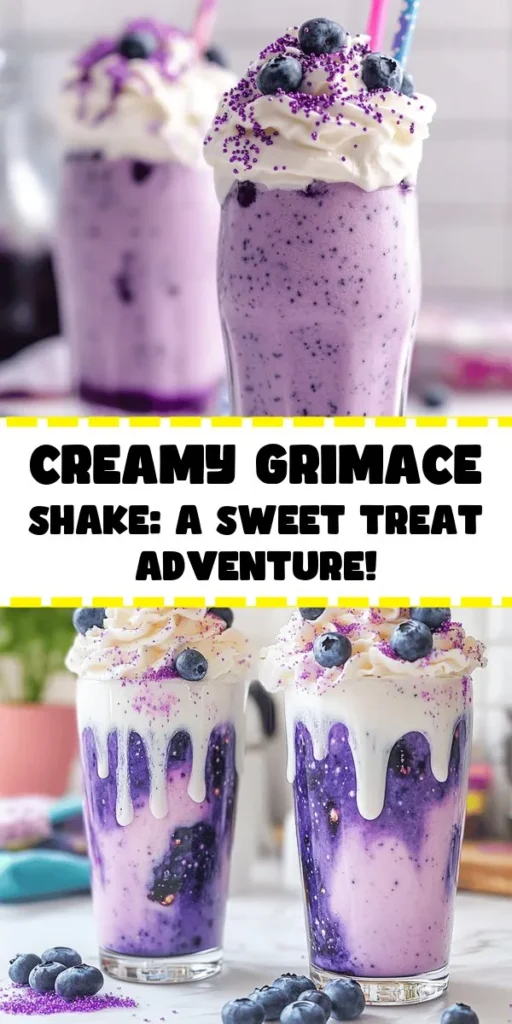 Indulge in the creamy goodness of this McDonald's Grimace Shake recipe at home! Made with vanilla ice cream, blueberry puree, and a splash of fizzy grape soda, this delightful treat is perfect for any occasion. Top it off with whipped cream, fresh blueberries, and optional purple edible glitter for a fun twist. Easy to prepare in just 10 minutes, this shake is not only delicious but also a total crowd-pleaser. Enjoy your journey to creamy delight!