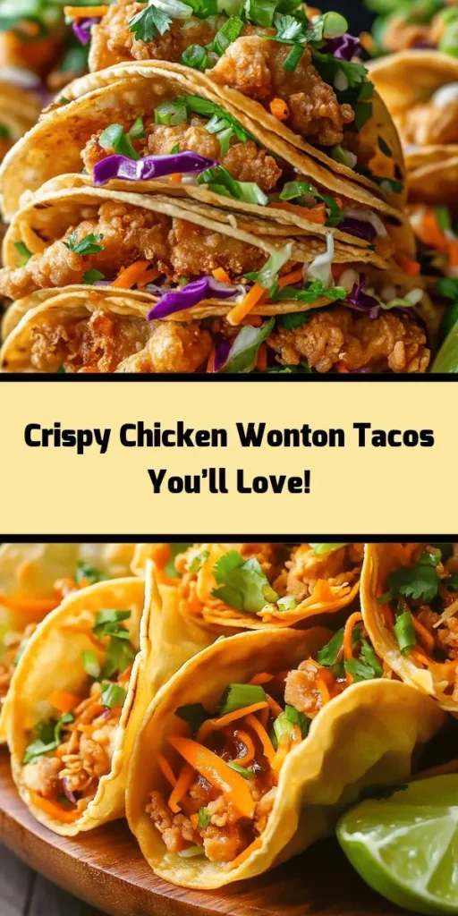 Try these mouthwatering Crispy Chicken Wonton Tacos inspired by Applebee's for a fun and flavorful meal! With ground chicken cooked in savory sauces and nestled in crispy wonton wrappers, these tacos are sure to impress. Toss together a fresh slaw of cabbage, carrots, and green onions for the perfect crunchy topping. Serve with lime wedges and drizzle sweet chili sauce for an extra kick. Perfect for a weeknight dinner or a festive gathering!