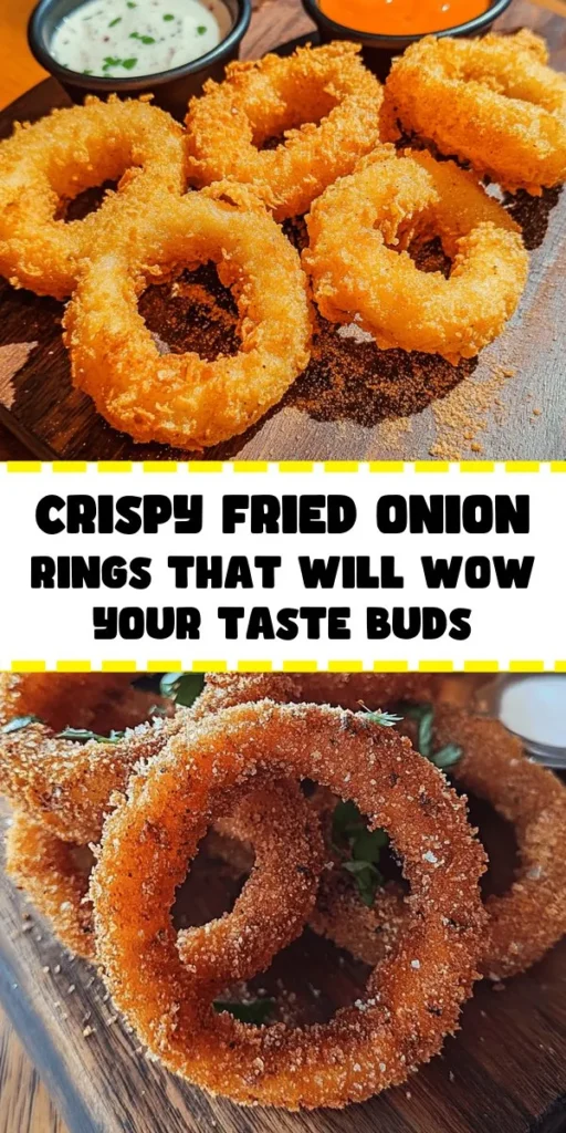 Get ready to crunch into these mighty and crispy fried onion rings! Perfectly golden brown and oh-so-delicious, they’re made with just a few simple ingredients like yellow onions, buttermilk, and a blend of spices for flavor. Double-dipping in batter ensures unbeatable crispiness! These onion rings are a fantastic snack or side dish, perfect for dipping into your favorite sauces. Ideal for parties or a cozy night in. Dive into crunchiness!