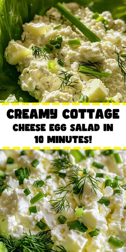 Discover the Cottage Cheese Egg Salad Delight, a delicious twist on a classic! This easy recipe combines creamy cottage cheese with diced hard-boiled eggs, fresh herbs, and a hint of Dijon mustard. In just 10 minutes, you can whip up a nutritious meal or snack that's perfect on lettuce leaves or crackers. Great for lunch or a light dinner, this salad is packed with protein and flavor. Try it today for a refreshing taste!