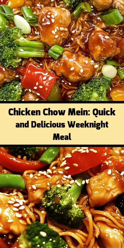 Experience the taste of takeout at home with this easy Chow Mein Bliss recipe! This ultimate chicken delight features tender marinated chicken, crisp vegetables, and perfectly cooked noodles tossed in a flavorful sauce that brings all the ingredients together. Ready in just 30 minutes, it's perfect for a weeknight dinner or impressing guests. Elevate your dinner game with this delicious and satisfying dish that the whole family will love!