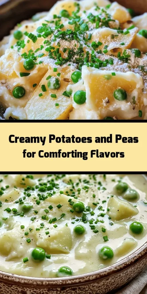 Indulge in the creamy goodness of Creamy Dreamy Potatoes & Peas! This delightful side dish combines tender Yukon Gold potatoes and sweet peas, all enveloped in a rich and luscious cream mixture. With just a few simple ingredients like garlic, butter, and chives, you can create a comforting dish that's perfect for any meal. Ready in just 35 minutes, it's a fantastic addition to your dinner table that everyone will love!