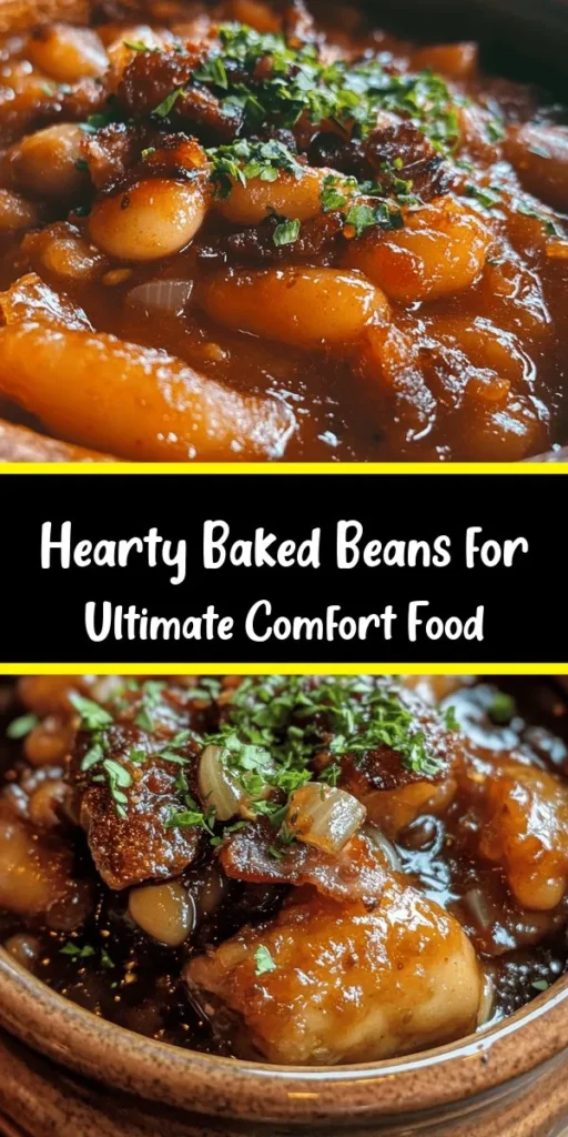 Dive into a bowl of warmth with these comforting baked beans! This easy recipe combines navy beans, rich ketchup, zesty apple cider vinegar, and smoky paprika for a delightful dish. Optionally add crispy bacon for extra flavor, or keep it vegetarian. With simple steps from sautéing onions to baking, you’ll have a delicious side ready in about an hour. Perfect for family gatherings or cozy dinners, these baked beans are sure to please everyone!