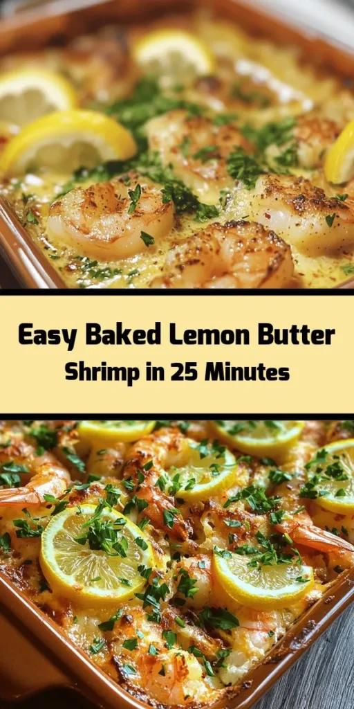 Indulge in the zesty and buttery flavors of this Baked Butter Lemon Shrimp recipe! With just a few simple ingredients like garlic, fresh lemon juice, and a hint of red pepper flakes, this dish is perfect for a quick weeknight dinner or a special occasion. Ready in just 25 minutes, the tender shrimp are beautifully coated in a luscious butter sauce and garnished with fresh parsley. Serve it with crusty bread to soak up the delightful sauce. Enjoy seafood perfection!