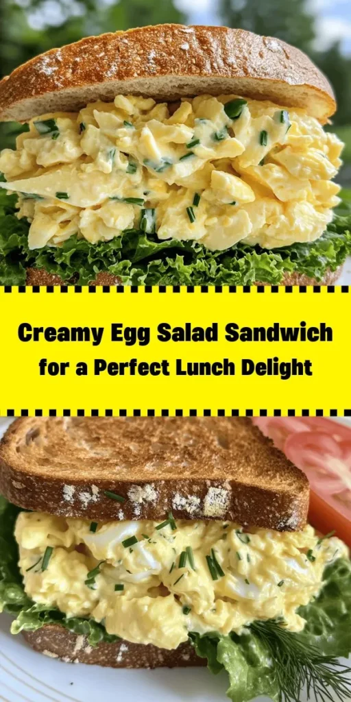 Indulge in this creamy delight egg salad sandwich that’s perfect for lunch or a quick snack! With just a few simple ingredients like hard-boiled eggs, mayonnaise, Dijon mustard, and fresh herbs, you can create a flavorful filling that’s both nutritious and satisfying. Serve it on whole grain bread with optional lettuce and tomatoes for an extra crunch. Easy to make and perfect for meal prep, this sandwich is sure to become a favorite!