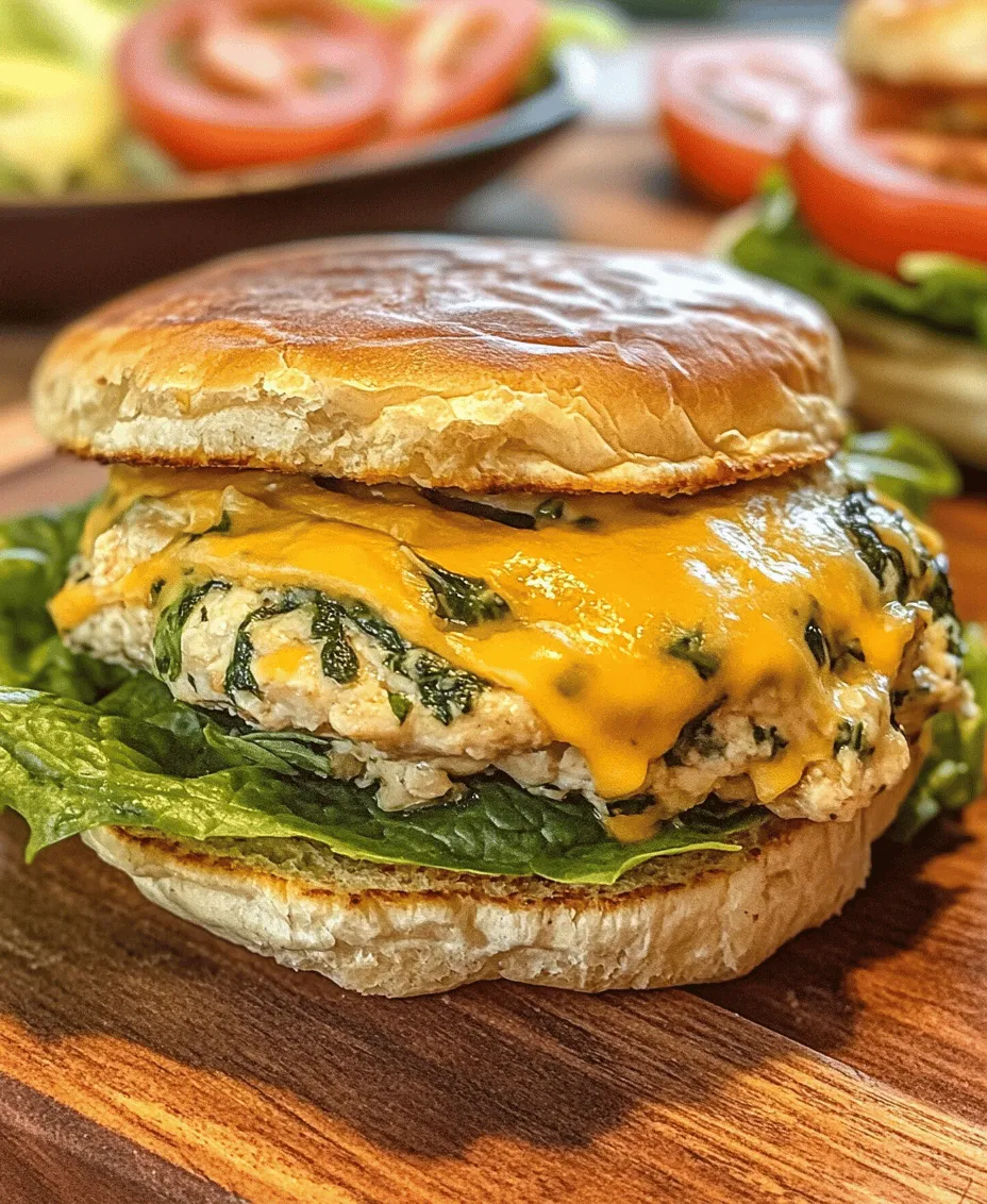 Chicken burgers are often praised for their lower fat content compared to beef, making them an appealing choice for those looking to maintain a healthy diet without sacrificing flavor. Ground chicken is rich in essential nutrients, including protein, B vitamins, and minerals like phosphorus and selenium. By swapping out beef for chicken, you can enjoy a hearty burger while keeping calorie counts in check. Furthermore, the incorporation of spinach and white cheddar cheese enhances the overall nutritional profile, providing additional vitamins and minerals that contribute to a balanced meal.