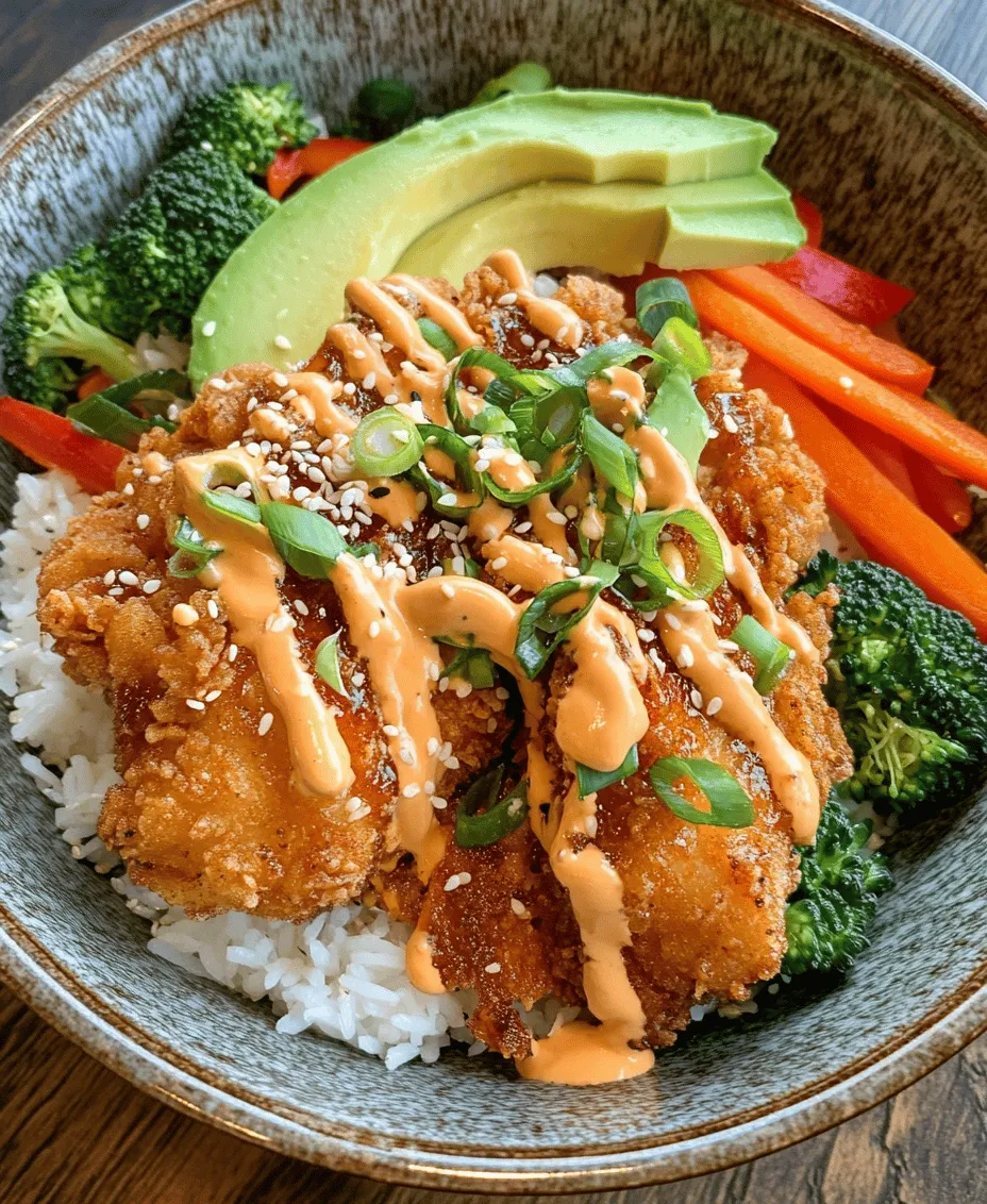 The Bang Bang Chicken Bowl is a vibrant and satisfying dish that has taken the culinary scene by storm. With its harmonious blend of crispy chicken, fresh vegetables, and a creamy, spicy sauce, this bowl is more than just a meal; it’s an experience that tantalizes your taste buds. Whether you’re looking to impress guests at a dinner party or simply whip up something delicious for a weeknight dinner, the Bang Bang Chicken Bowl has you covered. Its appeal lies not only in its mouthwatering flavors but also in the balance of textures—from the crunch of fresh vegetables to the richness of the sauce. It’s no wonder that this dish has become a favorite among food enthusiasts and home cooks alike.