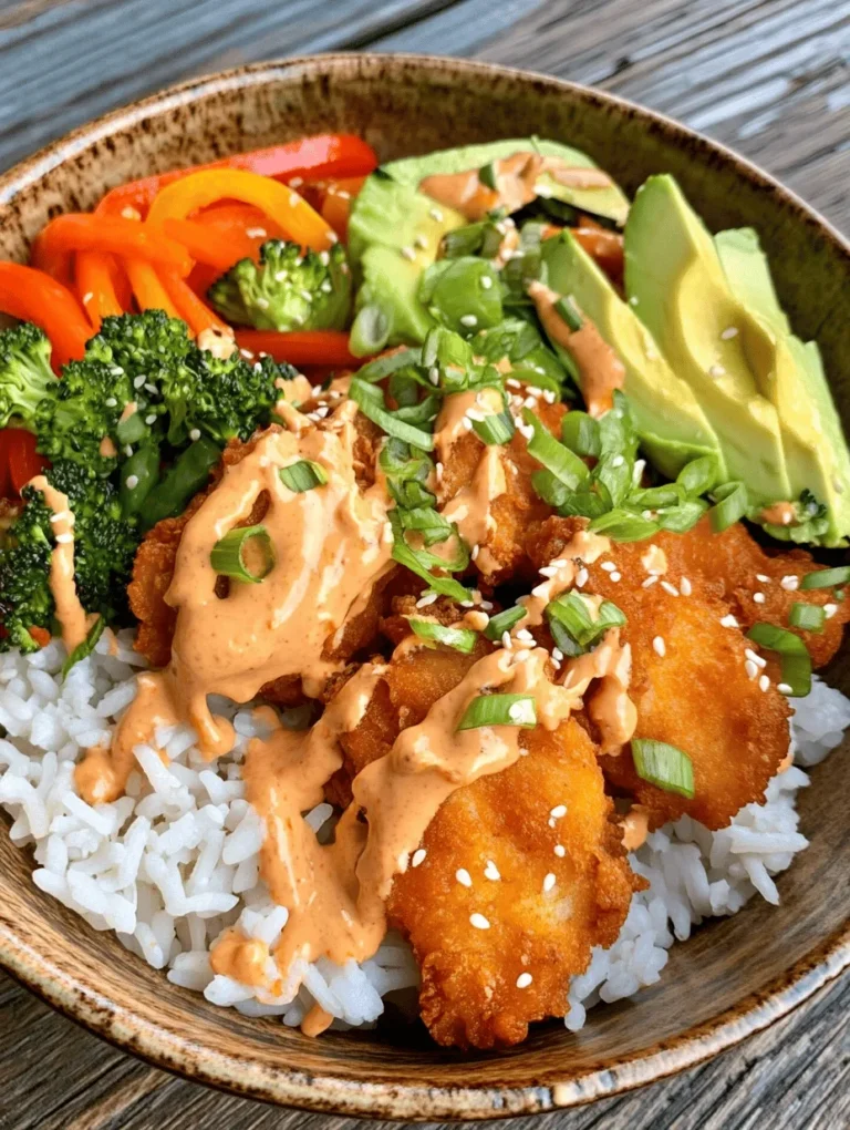 The Bang Bang Chicken Bowl is a vibrant and satisfying dish that has taken the culinary scene by storm. With its harmonious blend of crispy chicken, fresh vegetables, and a creamy, spicy sauce, this bowl is more than just a meal; it’s an experience that tantalizes your taste buds. Whether you’re looking to impress guests at a dinner party or simply whip up something delicious for a weeknight dinner, the Bang Bang Chicken Bowl has you covered. Its appeal lies not only in its mouthwatering flavors but also in the balance of textures—from the crunch of fresh vegetables to the richness of the sauce. It’s no wonder that this dish has become a favorite among food enthusiasts and home cooks alike.