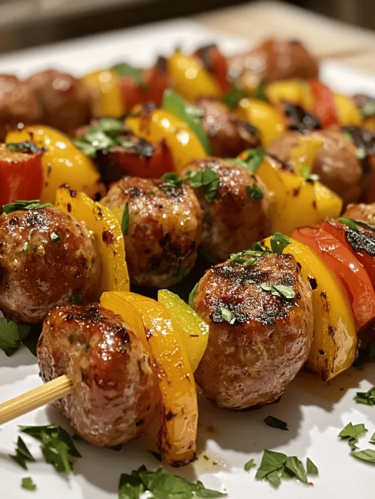 Skewers are more than just a culinary trend; they embody the spirit of shared meals, bringing friends and family together around the grill. From backyard barbecues to festive gatherings, skewered dishes offer a delightful mix of flavors and textures that are perfect for any occasion. Among the myriad of options, Zesty Chicken Sausage Skewers with Peppers and Onions stands out as a flavorful yet health-conscious choice. These skewers combine the lean goodness of ground chicken with vibrant, colorful vegetables, resulting in a dish that is not only satisfying but also packed with nutrients.