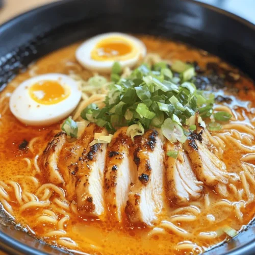 If you're craving a dish that packs a punch while remaining comforting and satisfying, look no further than Fiery Chicken Ramen with Creamy Garlic Sauce. This exhilarating recipe combines the rich, savory flavors of traditional ramen with a spicy kick that will awaken your taste buds. The allure of this dish lies not just in its heat, but in the harmony of flavors that come together to create a truly memorable meal.