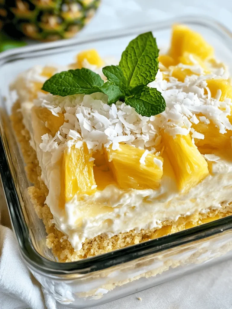 As the sun begins to shine brighter and the temperatures rise, the craving for light and refreshing desserts becomes almost irresistible. No-bake desserts, in particular, have gained immense popularity during the warmer months, providing an easy way to indulge without the need for a hot oven. One such delightful treat that embodies the essence of summer is the No Bake Pineapple Cream Dessert. This dessert is not only a feast for the taste buds but also a visual delight, making it a perfect choice for casual gatherings, potlucks, or simply enjoying a sweet treat at home.