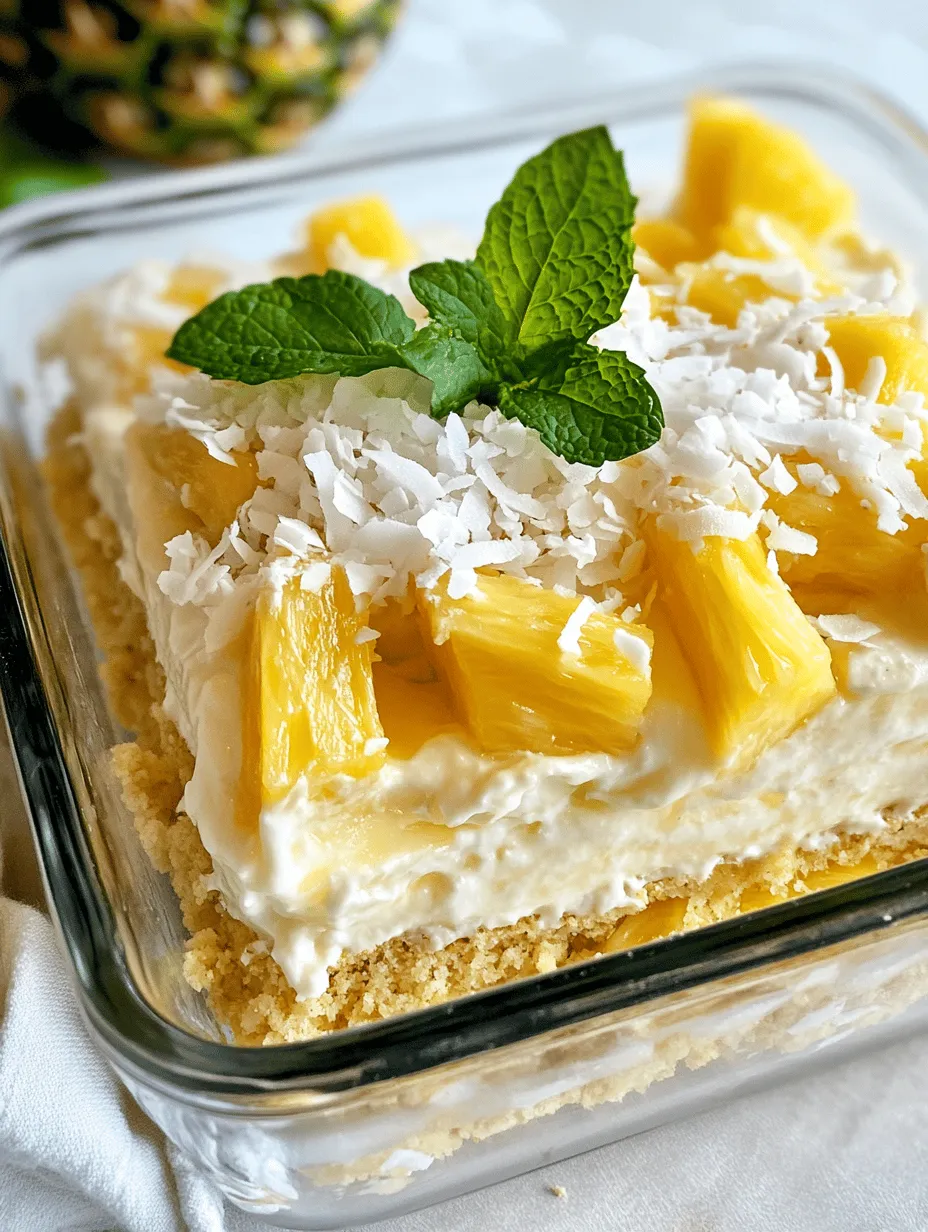 As the sun begins to shine brighter and the temperatures rise, the craving for light and refreshing desserts becomes almost irresistible. No-bake desserts, in particular, have gained immense popularity during the warmer months, providing an easy way to indulge without the need for a hot oven. One such delightful treat that embodies the essence of summer is the No Bake Pineapple Cream Dessert. This dessert is not only a feast for the taste buds but also a visual delight, making it a perfect choice for casual gatherings, potlucks, or simply enjoying a sweet treat at home.