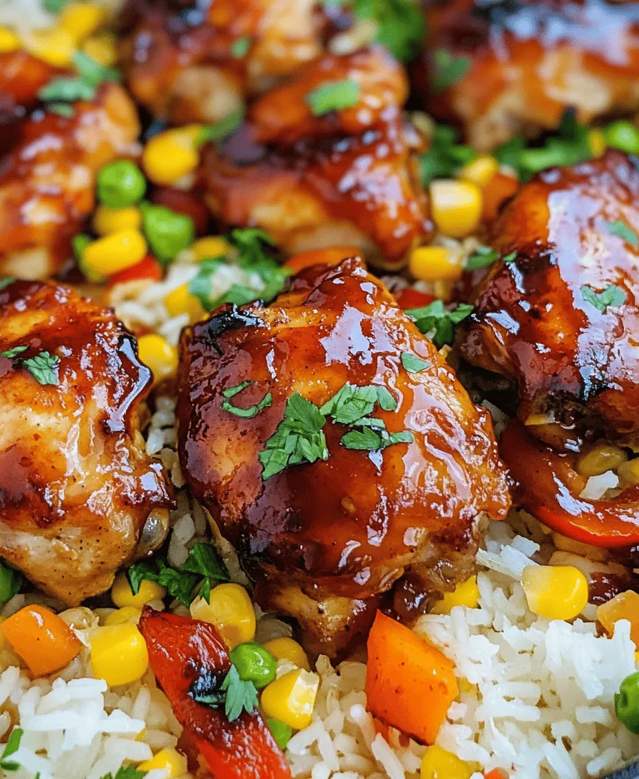 In the world of home cooking, few things are as appealing as a dish that combines convenience with flavor, and the One-Pan Honey BBQ Chicken Rice recipe does just that. This delightful meal is not only easy to prepare but also provides a satisfying mix of textures and tastes that will please even the pickiest of eaters. With tender chicken thighs, aromatic jasmine rice, and a sweet yet tangy honey barbecue sauce, this dish is a perfect choice for families or gatherings, offering both comfort and nutrition in every bite.