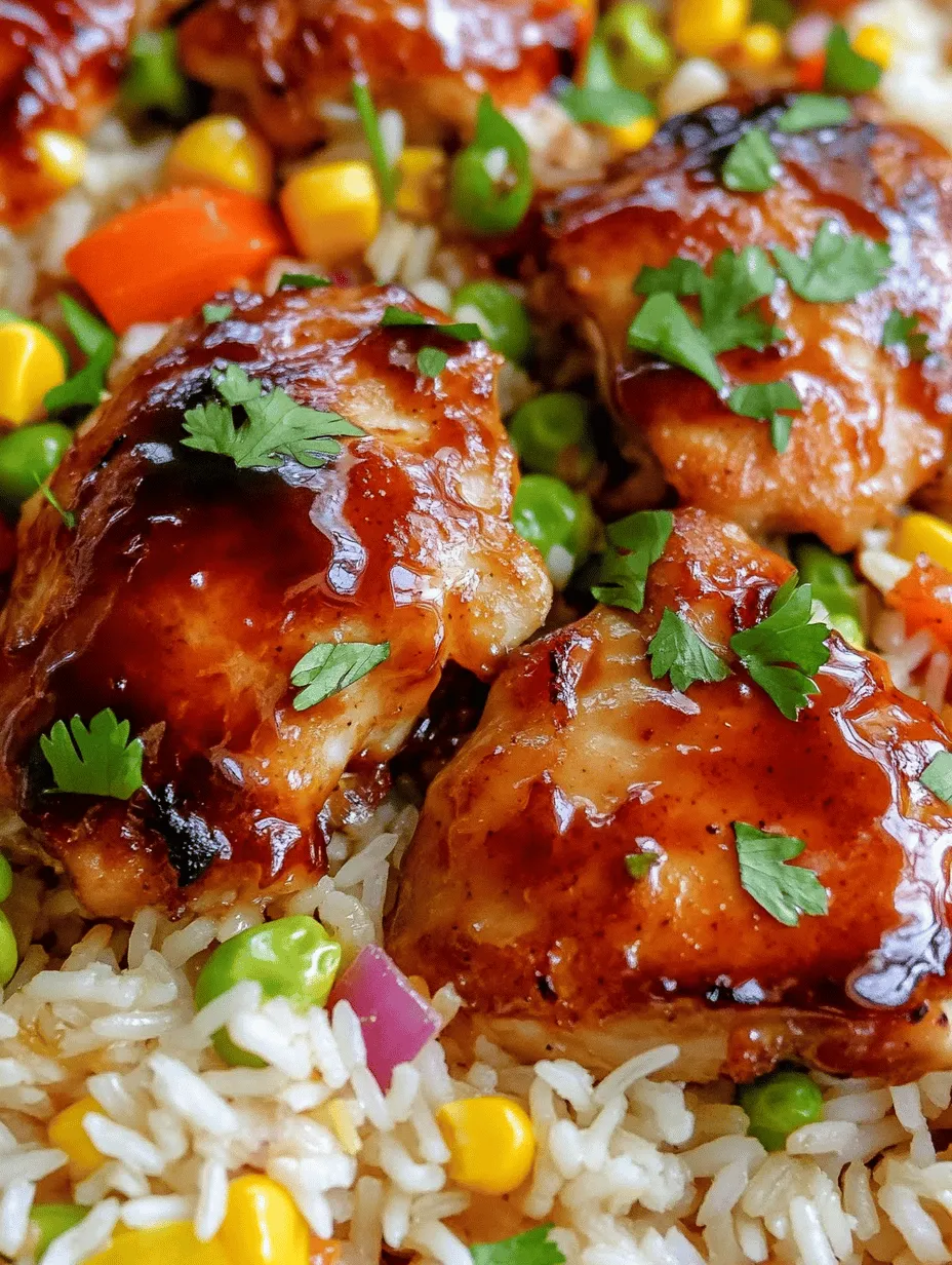 In the world of home cooking, few things are as appealing as a dish that combines convenience with flavor, and the One-Pan Honey BBQ Chicken Rice recipe does just that. This delightful meal is not only easy to prepare but also provides a satisfying mix of textures and tastes that will please even the pickiest of eaters. With tender chicken thighs, aromatic jasmine rice, and a sweet yet tangy honey barbecue sauce, this dish is a perfect choice for families or gatherings, offering both comfort and nutrition in every bite.