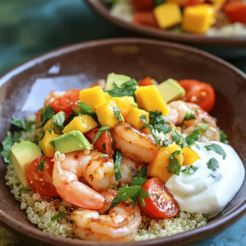 If you're seeking a vibrant, nutritious meal that delights the senses, look no further than shrimp and avocado bowls with mango salsa and lime-chili sauce. This dish is an explosion of colors, flavors, and textures that brings the essence of fresh ingredients right to your table. The juicy shrimp, creamy avocado, and zesty mango salsa come together to create a culinary experience that is both satisfying and refreshing.