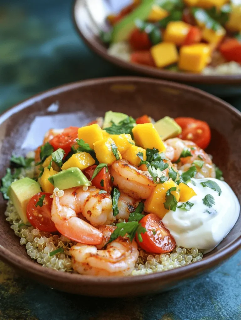 If you're seeking a vibrant, nutritious meal that delights the senses, look no further than shrimp and avocado bowls with mango salsa and lime-chili sauce. This dish is an explosion of colors, flavors, and textures that brings the essence of fresh ingredients right to your table. The juicy shrimp, creamy avocado, and zesty mango salsa come together to create a culinary experience that is both satisfying and refreshing.