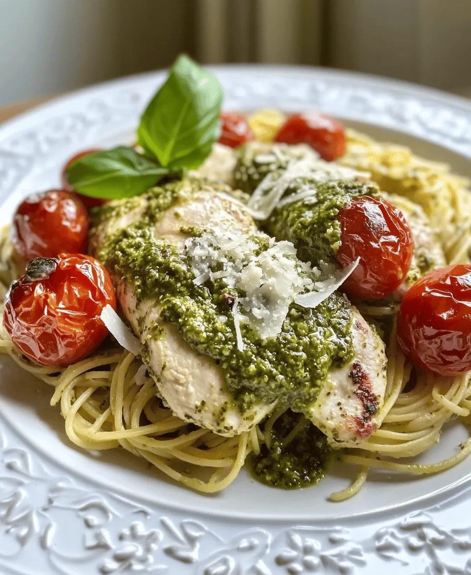 If you're on the hunt for a dish that combines ease of preparation with an impressive presentation, look no further than Creamy Pesto Chicken with Roasted Tomatoes. This delightful recipe marries tender, juicy chicken breasts with a rich, creamy pesto sauce, making it a favorite among home cooks and food enthusiasts alike. The addition of roasted cherry tomatoes not only adds a burst of color to the plate but also enhances the overall flavor profile, providing a sweet and tangy contrast to the creamy sauce.